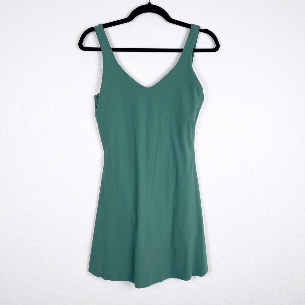 Vitality Womens Athletic Dress Green Built-in Shorts Athleisure Size S